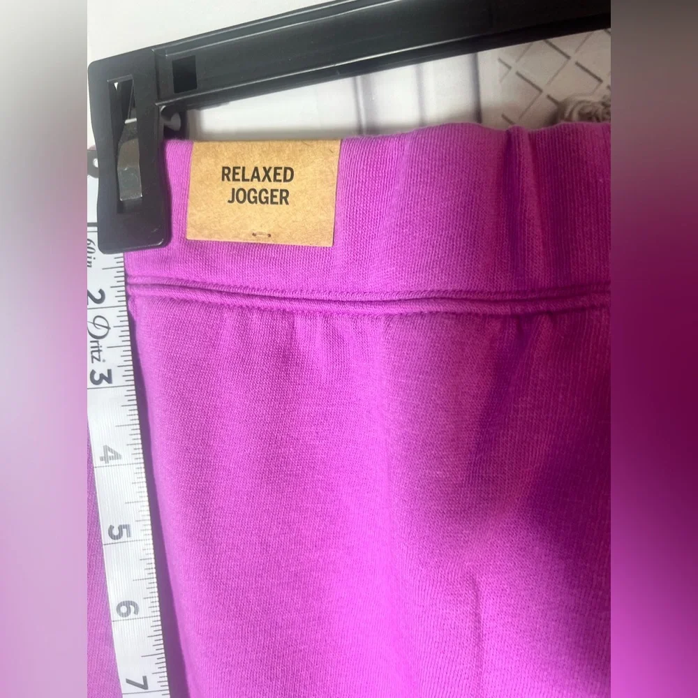 VICTORIA SECRET PINK FLEECE BAGGY PURPLE CAMPUS PANTS - Picture 4 of 5